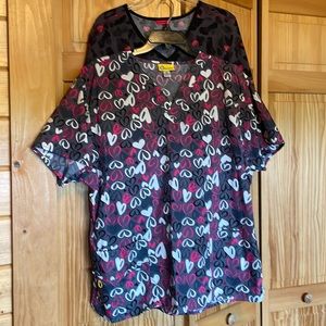 Valentines print scrub tops(2)